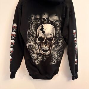 Black Hoodie with Skull Design